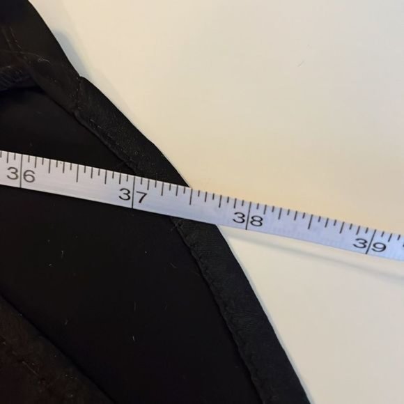 Shein Curve Black side slit skirt with back zipper gathered slinky material 0X - Picture 13 of 13